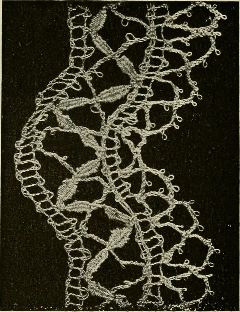An illustration from A text book on Cluny and torchon laces, 1904, leaf 37