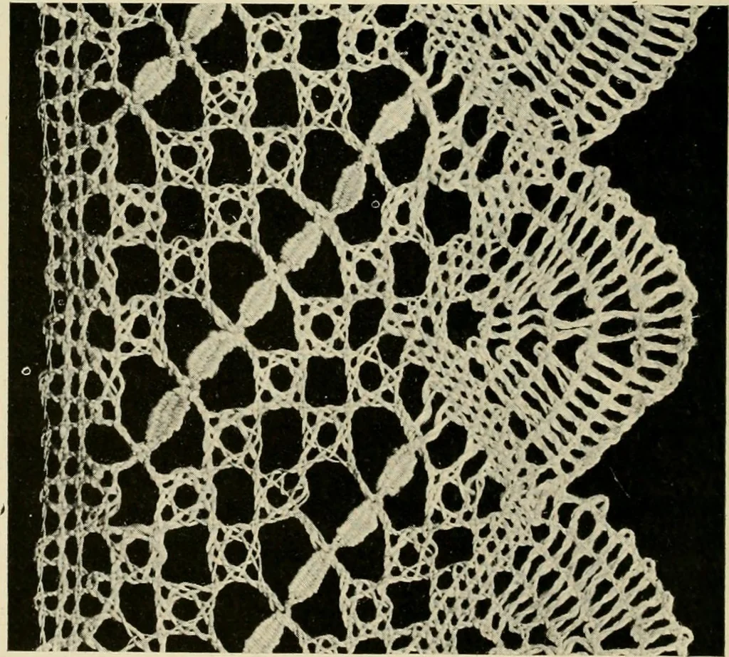 An illustration from A text book on Cluny and torchon laces, 1904, leaf 57