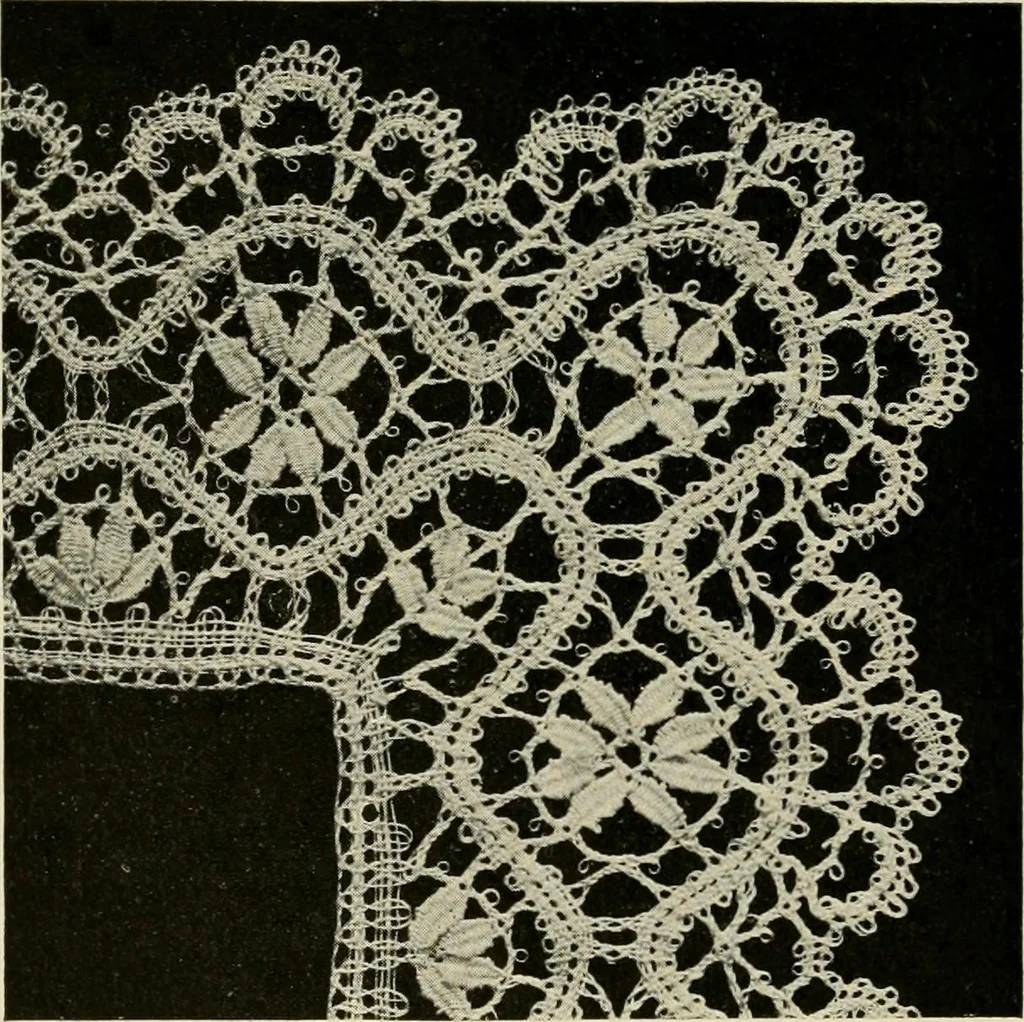 An illustration from A text book on Cluny and torchon laces, 1904, leaf 81