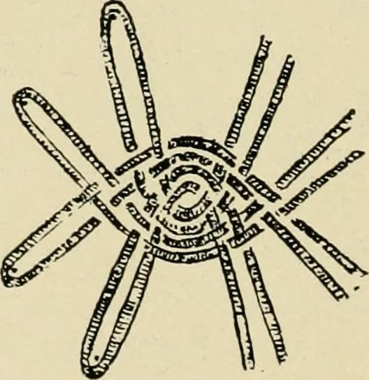 An illustration from A text book on Cluny and torchon laces, 1904, leaf 9