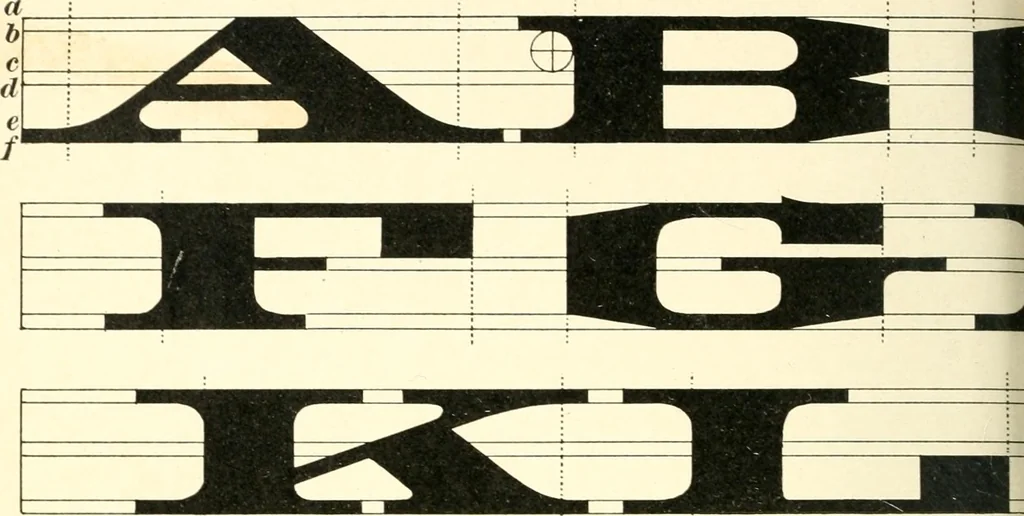 An illustration from A textbook on lettering and sign painting, 1902, leaf 145