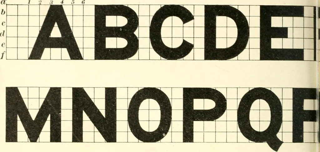 An illustration from A textbook on lettering and sign painting, 1902, leaf 159