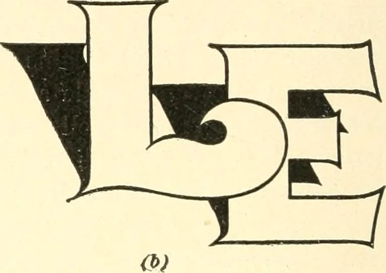 An illustration from A textbook on lettering and sign painting, 1902, leaf 33