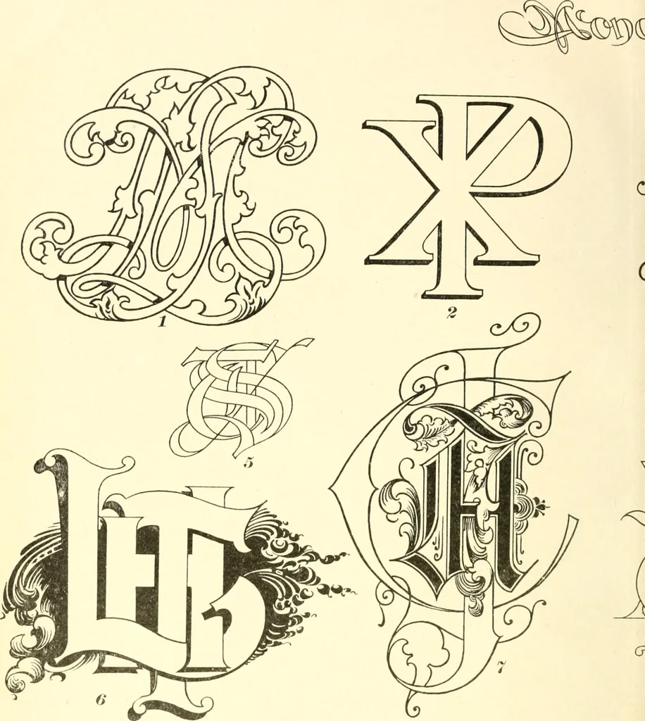 An illustration from A textbook on lettering and sign painting, 1902, leaf 343