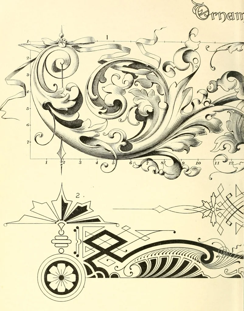 An illustration from A textbook on lettering and sign painting, 1902, leaf 355