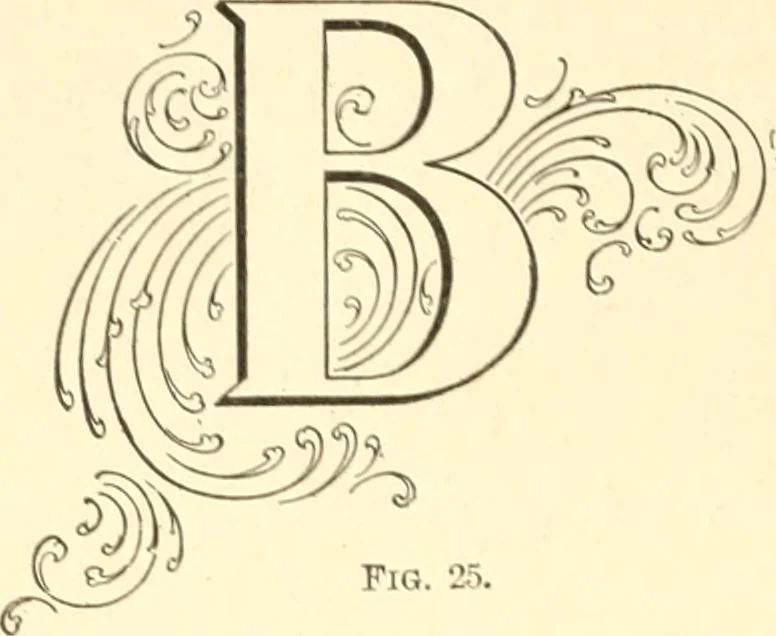 An illustration from A textbook on lettering and sign painting, 1902, leaf 39