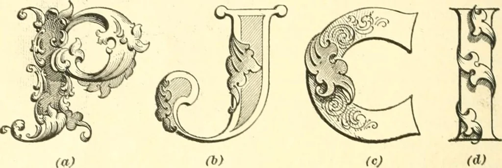 An illustration from A textbook on lettering and sign painting, 1902, leaf 39