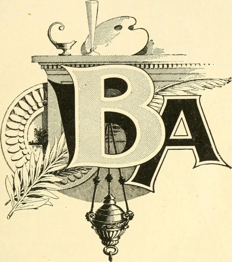 An illustration from A textbook on lettering and sign painting, 1902, leaf 42