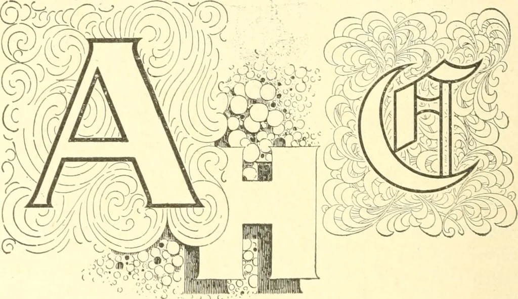 An illustration from A textbook on lettering and sign painting, 1902, leaf 43