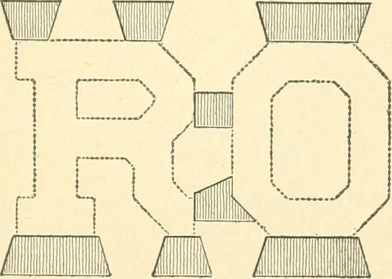 An illustration from A textbook on lettering and sign painting, 1902, leaf 62
