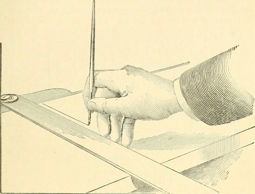 An illustration from A textbook on lettering and sign painting, 1902, leaf 96