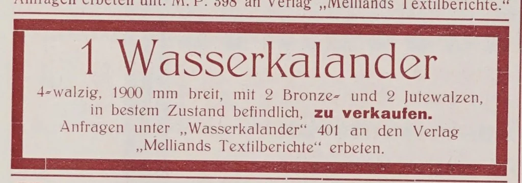 An illustration from Textilberichte über Wissenschaft, Industrie und Handel, 1920, leaf 516