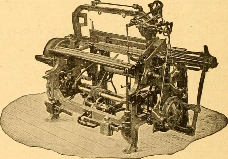 An illustration from Textile calculations: being a guide to calculations relating to the construction of all kinds of yarns and fabrics, 1896, leaf 11