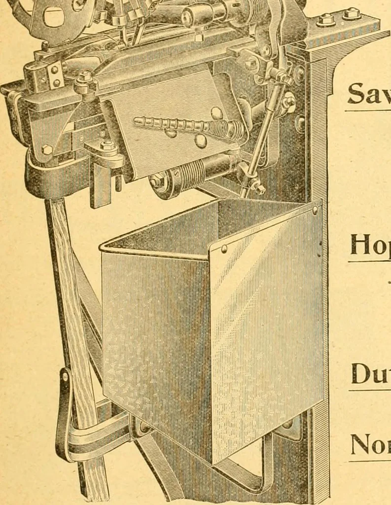 An illustration from Textile calculations: being a guide to calculations relating to the construction of all kinds of yarns and fabrics, 1896, leaf 164