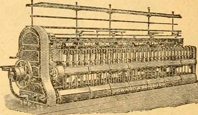An illustration from Textile calculations: being a guide to calculations relating to the construction of all kinds of yarns and fabrics, 1896, leaf 165