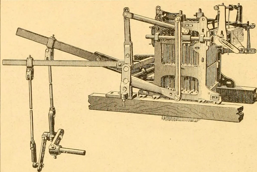 An illustration from Textile calculations: being a guide to calculations relating to the construction of all kinds of yarns and fabrics, 1896, leaf 191