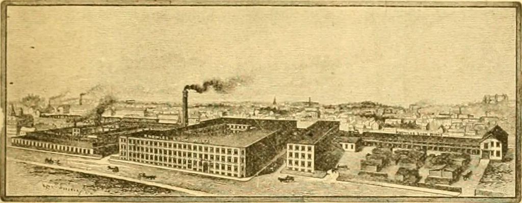An illustration from Textile calculations: being a guide to calculations relating to the construction of all kinds of yarns and fabrics, 1896, leaf 6