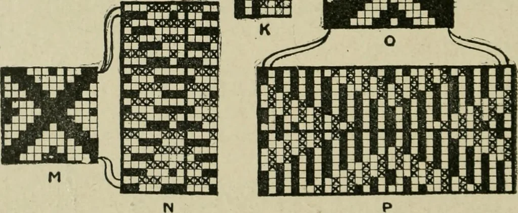 An illustration from Textile design and colour; elementary weaves and figured fabrics, 1921, leaf 107