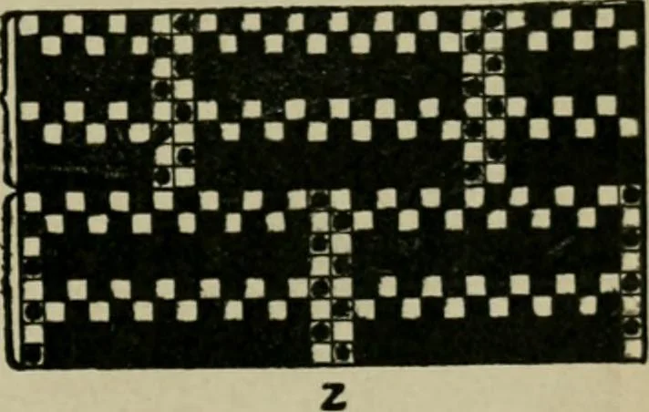 An illustration from Textile design and colour; elementary weaves and figured fabrics, 1921, leaf 110