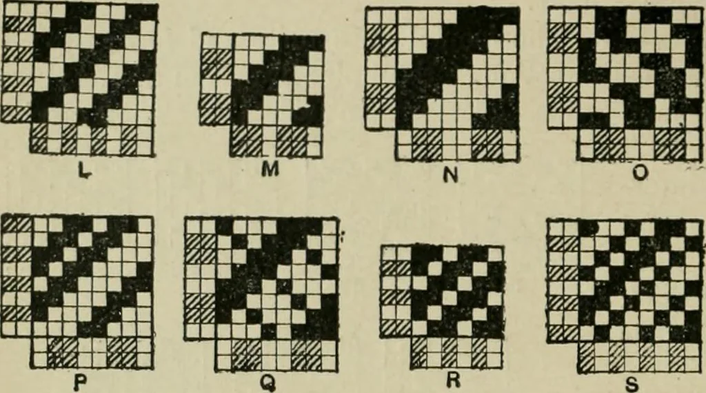 An illustration from Textile design and colour; elementary weaves and figured fabrics, 1921, leaf 179