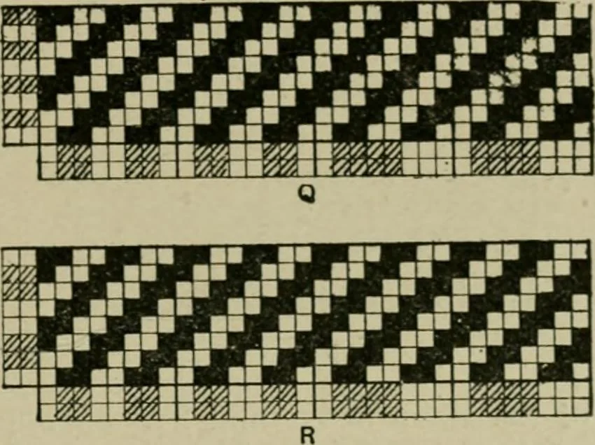 An illustration from Textile design and colour; elementary weaves and figured fabrics, 1921, leaf 184