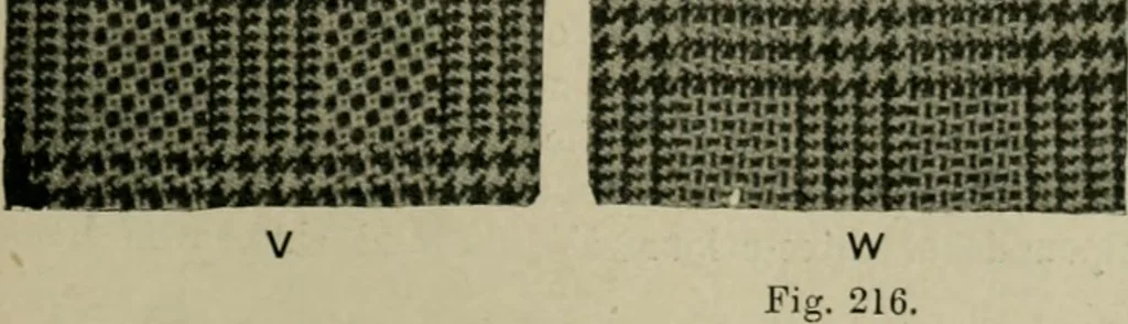 An illustration from Textile design and colour; elementary weaves and figured fabrics, 1921, leaf 198