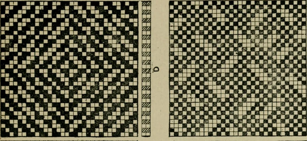 An illustration from Textile design and colour; elementary weaves and figured fabrics, 1921, leaf 212