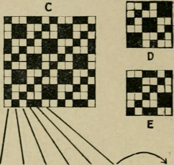 An illustration from Textile design and colour; elementary weaves and figured fabrics, 1921, leaf 23