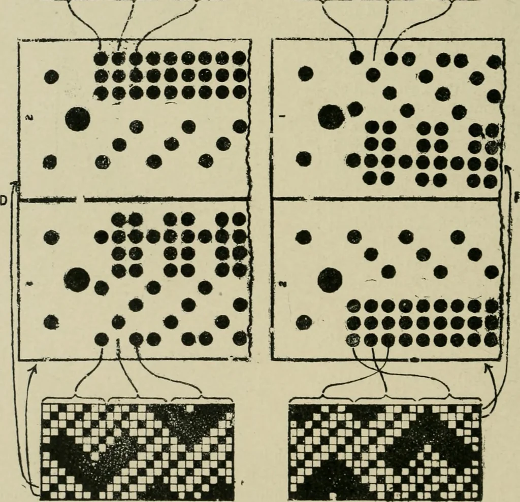 An illustration from Textile design and colour; elementary weaves and figured fabrics, 1921, leaf 231