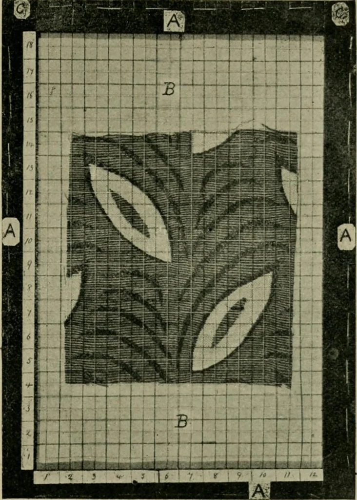 An illustration from Textile design and colour; elementary weaves and figured fabrics, 1921, leaf 258