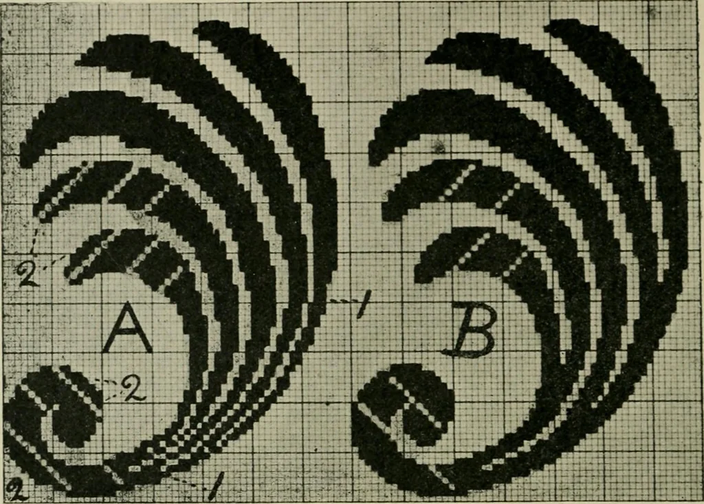 An illustration from Textile design and colour; elementary weaves and figured fabrics, 1921, leaf 277