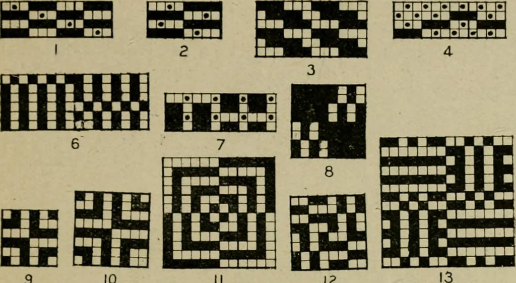 An illustration from Textile design and colour; elementary weaves and figured fabrics, 1921, leaf 388