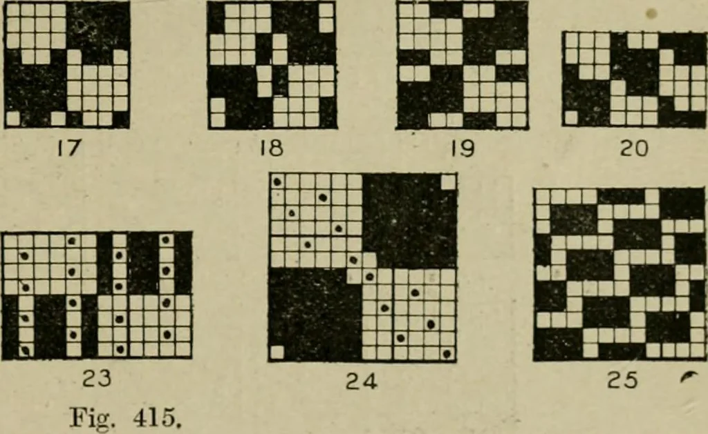 An illustration from Textile design and colour; elementary weaves and figured fabrics, 1921, leaf 388