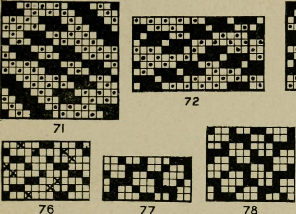 An illustration from Textile design and colour; elementary weaves and figured fabrics, 1921, leaf 390