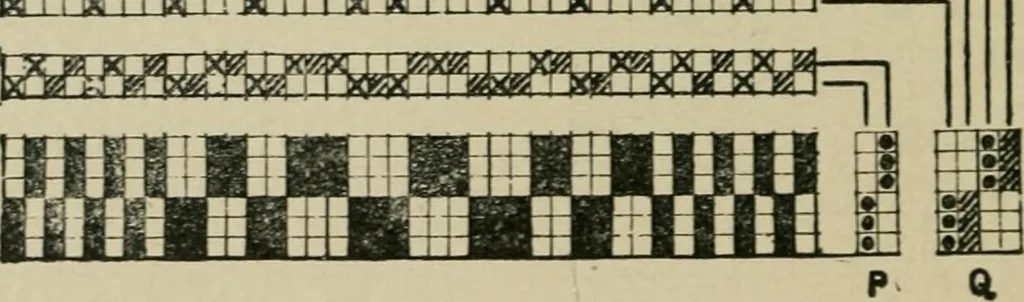 An illustration from Textile design and colour; elementary weaves and figured fabrics, 1921, leaf 43