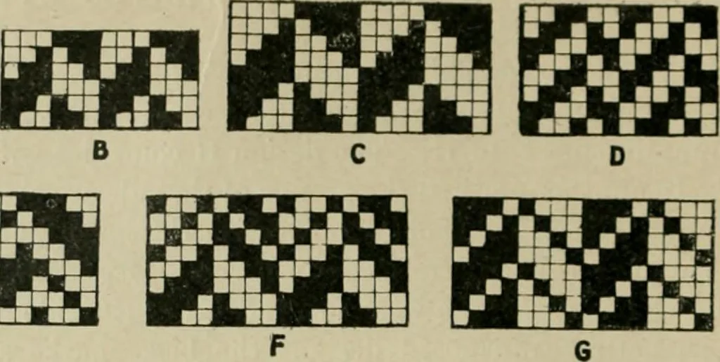 An illustration from Textile design and colour; elementary weaves and figured fabrics, 1921, leaf 57