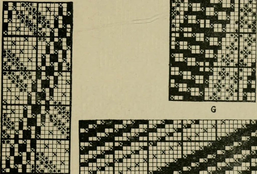 An illustration from Textile design and colour; elementary weaves and figured fabrics, 1921, leaf 64