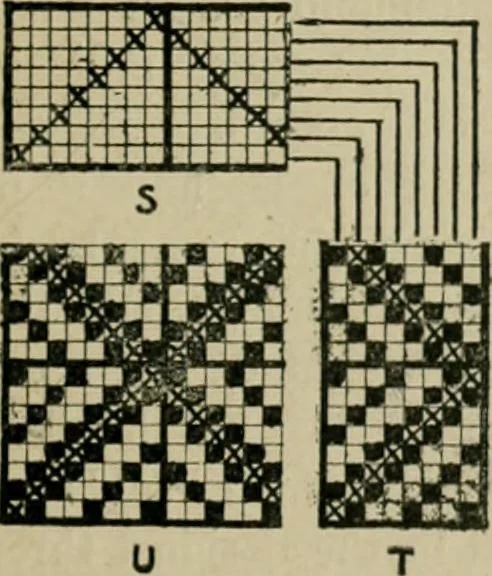 An illustration from Textile design and colour; elementary weaves and figured fabrics, 1921, leaf 70