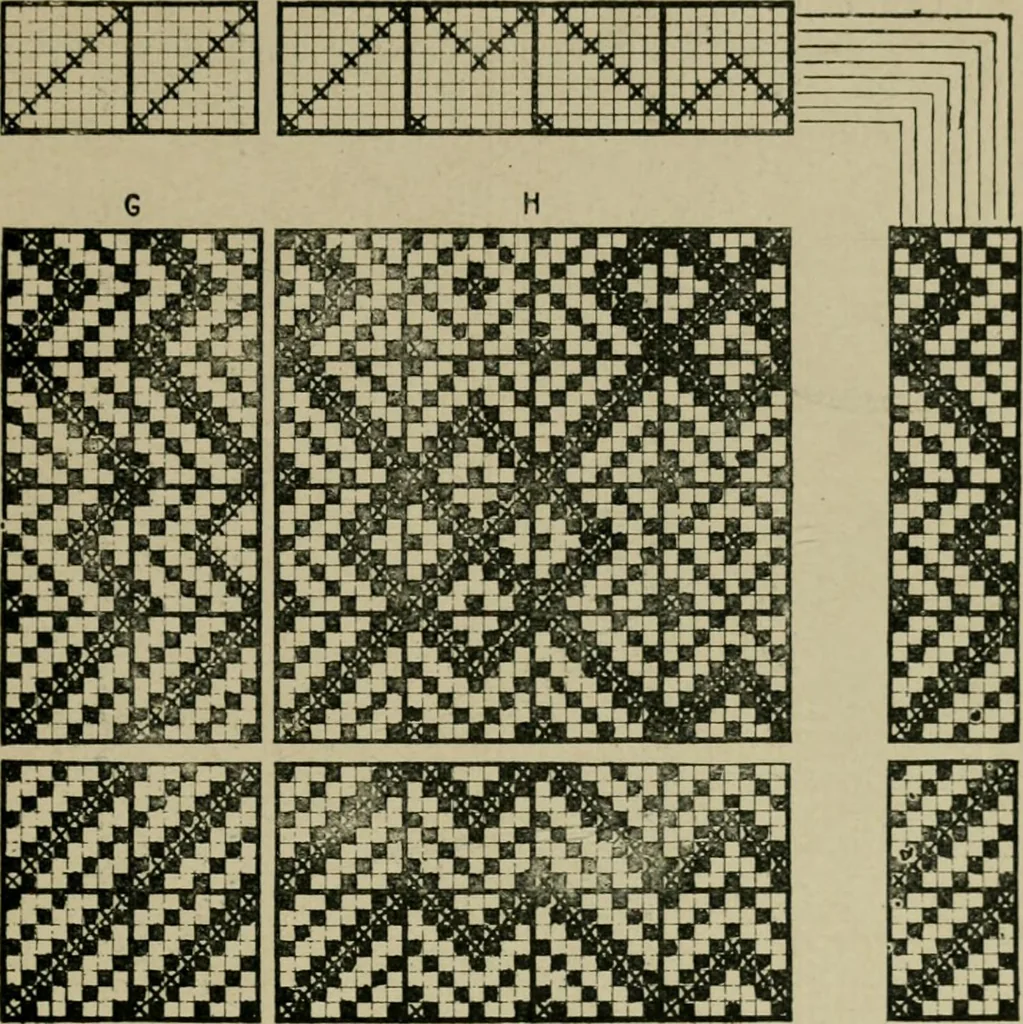 An illustration from Textile design and colour; elementary weaves and figured fabrics, 1921, leaf 72