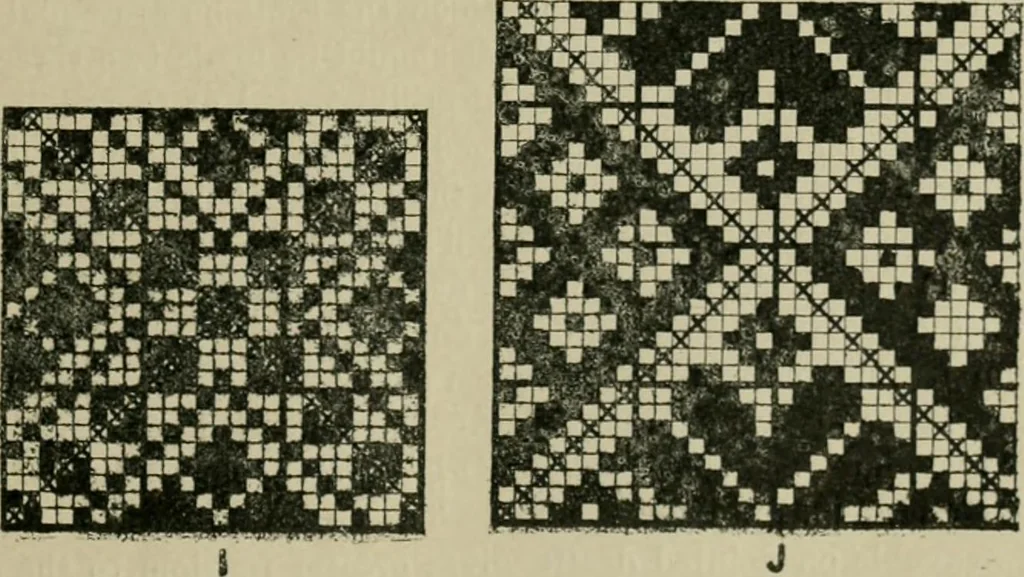 An illustration from Textile design and colour; elementary weaves and figured fabrics, 1921, leaf 74