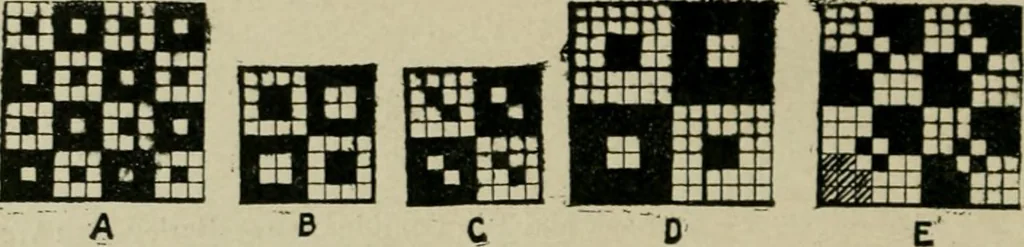 An illustration from Textile design and colour; elementary weaves and figured fabrics, 1921, leaf 89