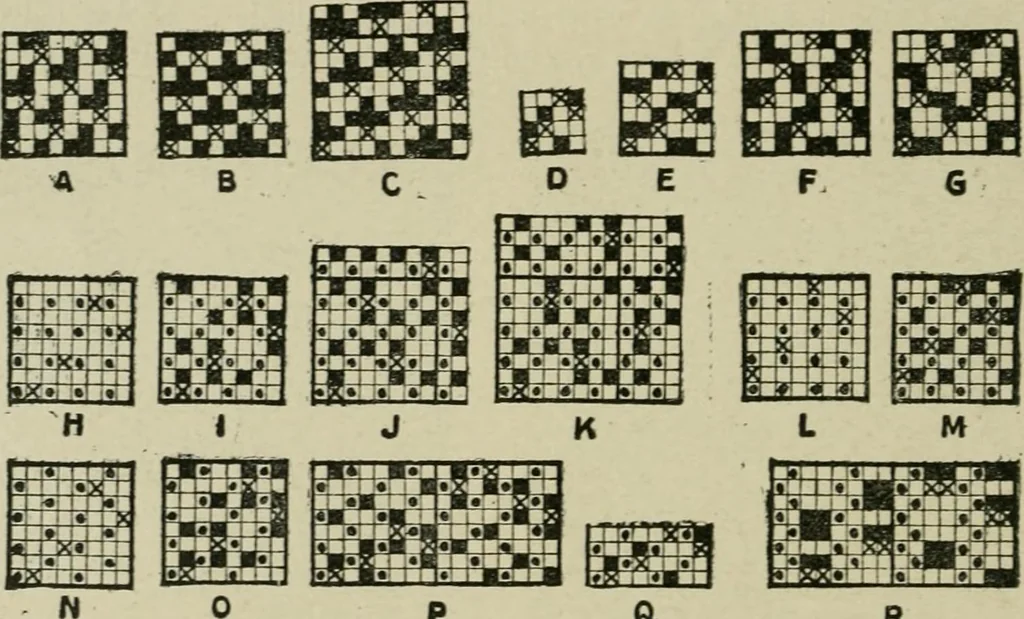 An illustration from Textile design and colour; elementary weaves and figured fabrics, 1921, leaf 91