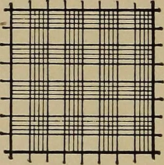 An illustration from Textile design; a working manual of approved practice in all details of the art of designing the various kinds of textile fabrics, together with practical applications of the principles of textile coloring and systematic methods of cost finding, 1909, leaf 155