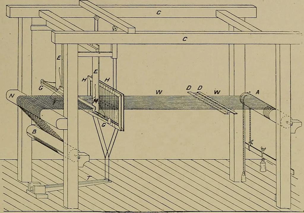 An illustration from Textile design; a working manual of approved practice in all details of the art of designing the various kinds of textile fabrics, together with practical applications of the principles of textile coloring and systematic methods of cost finding, 1909, leaf 56