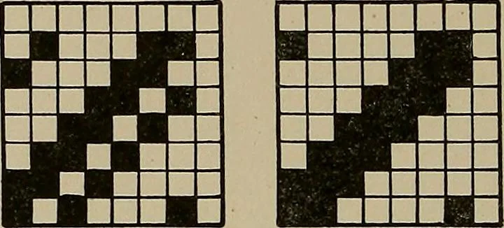 An illustration from Textile design; a working manual of approved practice in all details of the art of designing the various kinds of textile fabrics, together with practical applications of the principles of textile coloring and systematic methods of cost finding, 1909, leaf 71