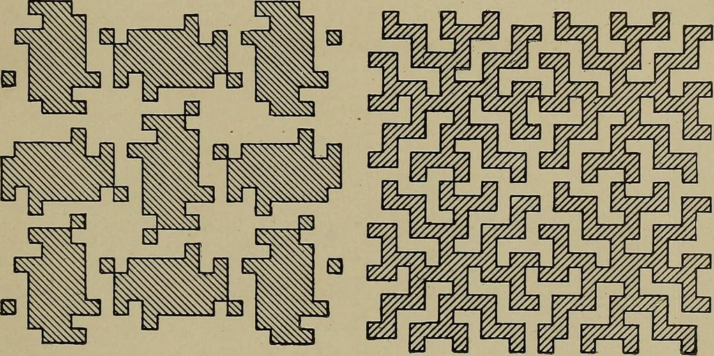 An illustration from Textile design; a working manual of approved practice in all details of the art of designing the various kinds of textile fabrics, together with practical applications of the principles of textile coloring and systematic methods of cost finding, 1909, leaf 86
