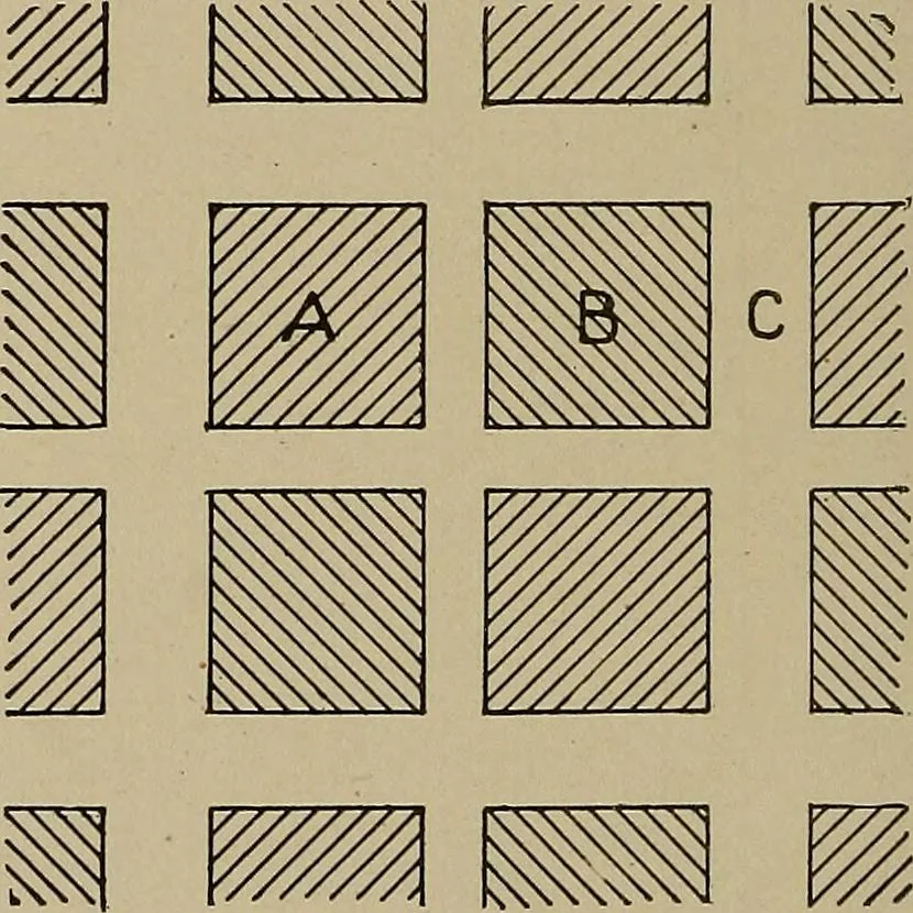 An illustration from Textile design; a working manual of approved practice in all details of the art of designing the various kinds of textile fabrics, together with practical applications of the principles of textile coloring and systematic methods of cost finding, 1909, leaf 89