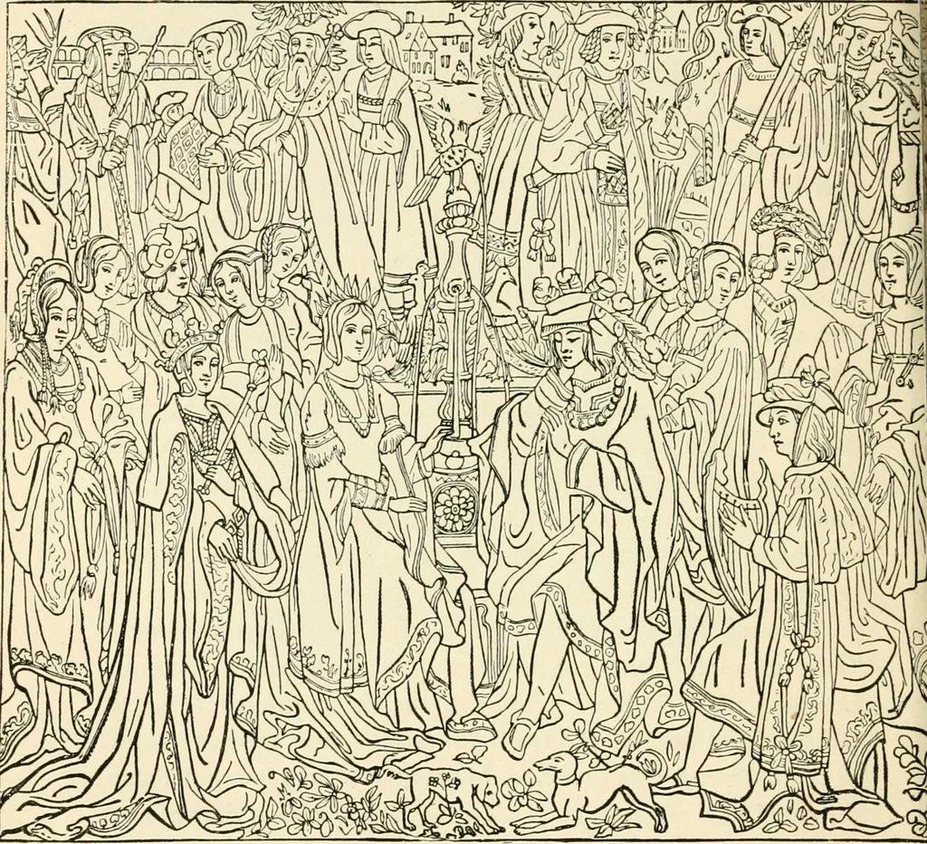 An illustration from Textile fabrics, 1876, leaf 113