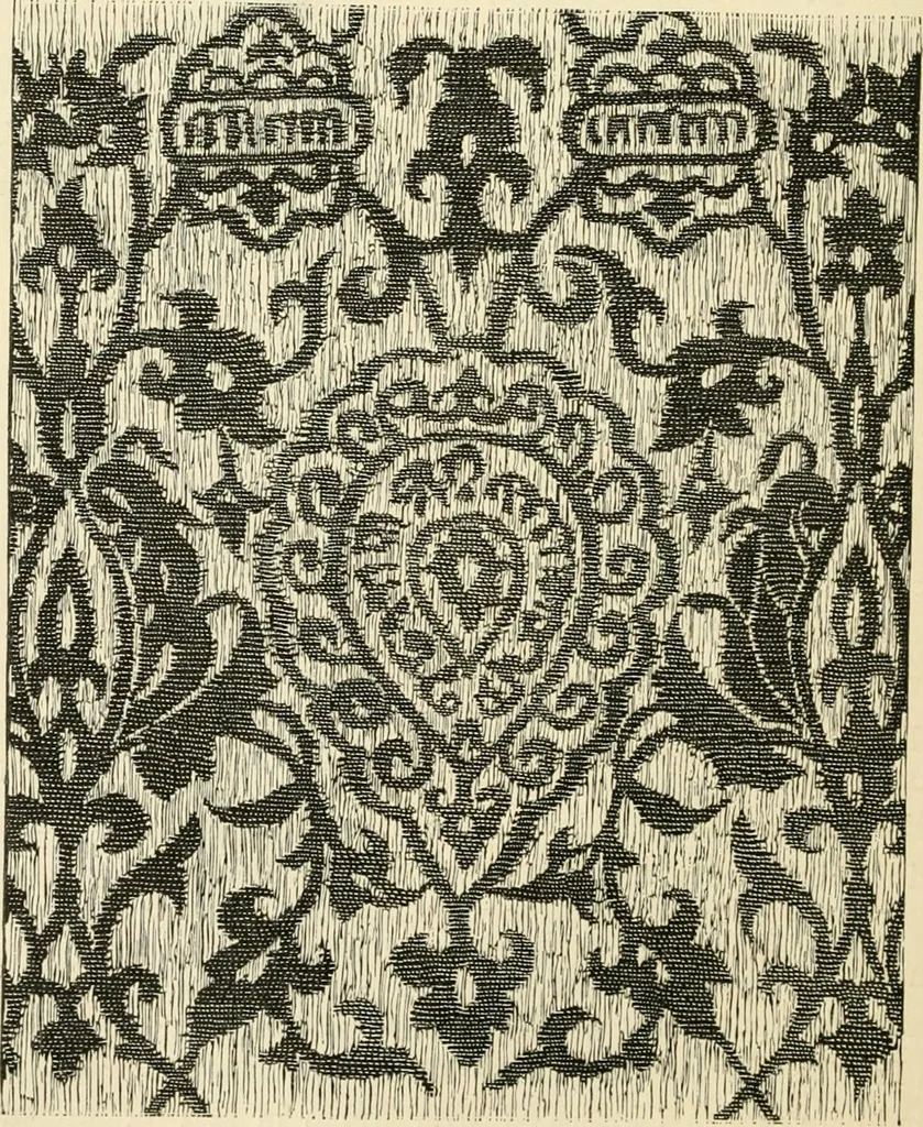 An illustration from Textile fabrics, 1876, leaf 57