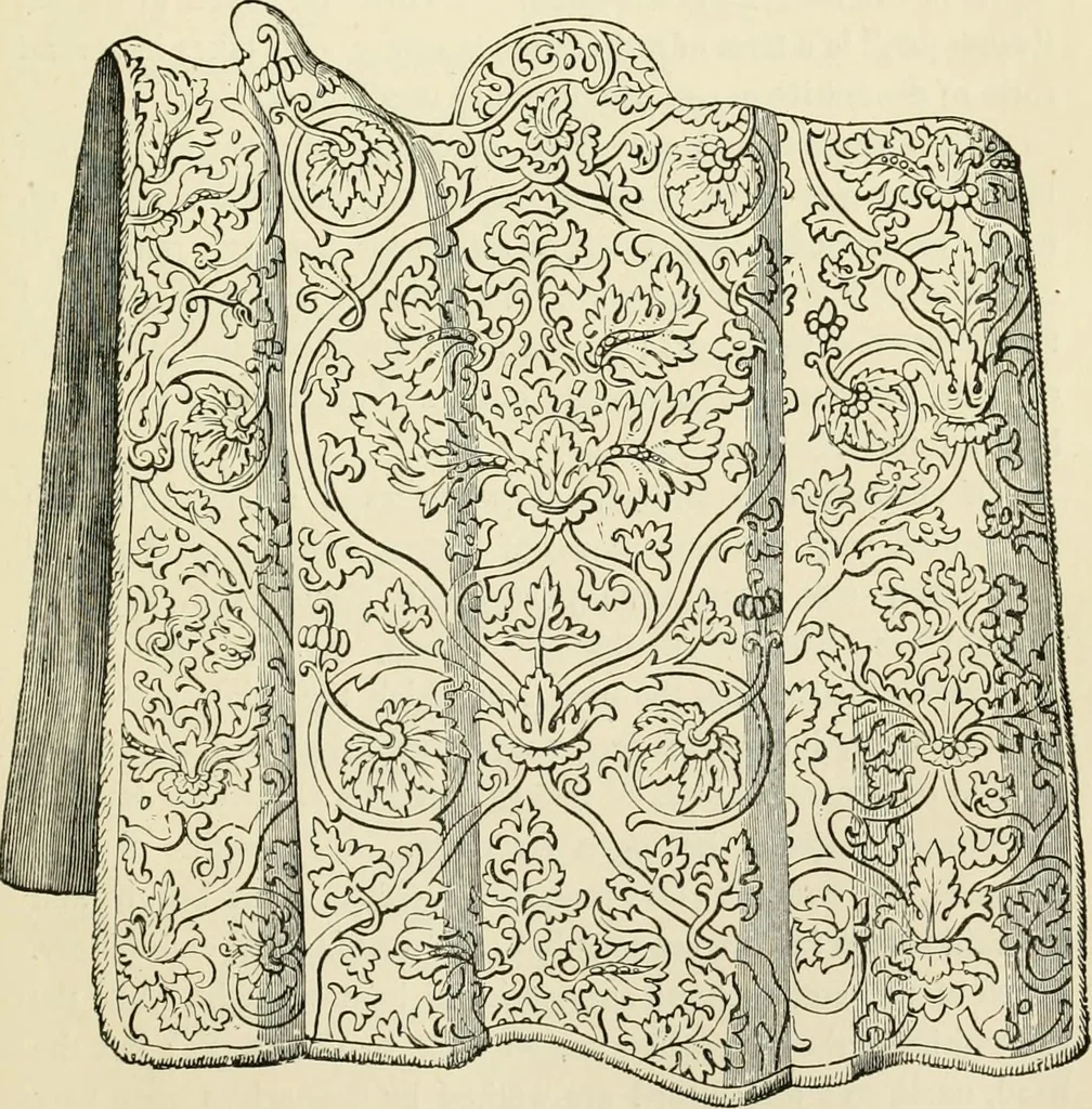 An illustration from Textile fabrics, 1876, leaf 98